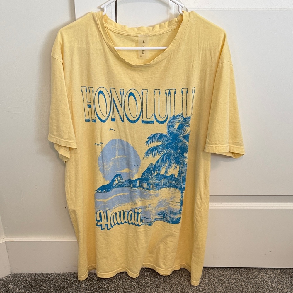 Yellow Honolulu Graphic T-Shirt